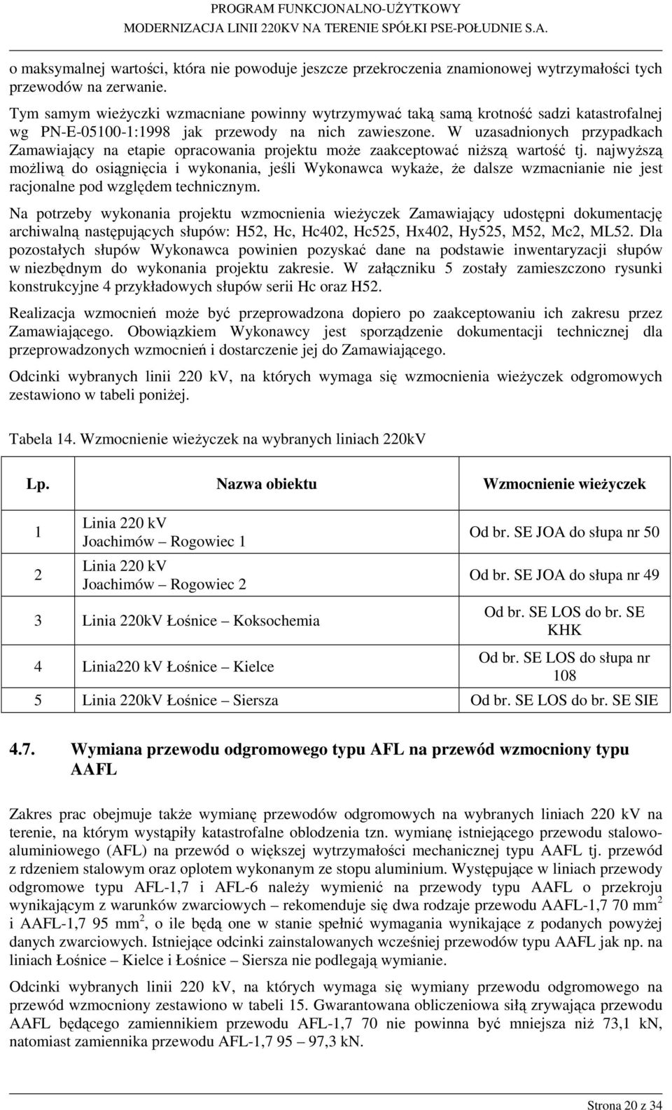 W uzasadnionych przypadkach Zamawiający na etapie opracowania projektu może zaakceptować niższą wartość tj.