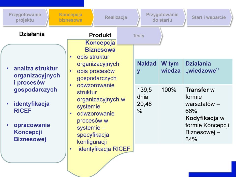 gospodarczych odwzorowanie struktur organizacyjnych w systemie odwzorowanie procesów w systemie specyfikacja konfiguracji