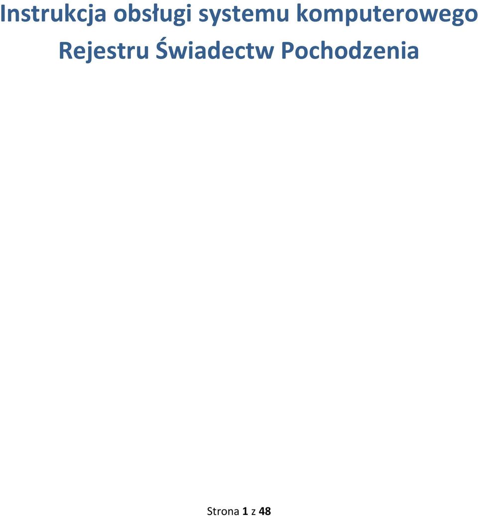 Rejestru Świadectw