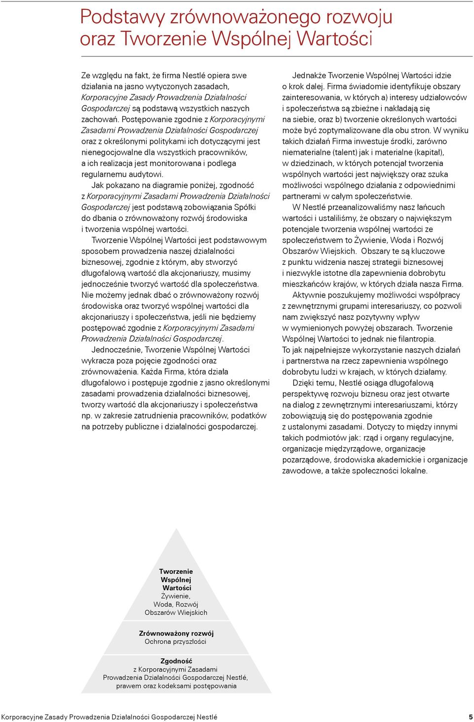 Postępowanie zgodnie z Korporacyjnymi Zasadami Prowadzenia Działalności Gospodarczej oraz z określonymi politykami ich dotyczącymi jest nienegocjowalne dla wszystkich pracowników, a ich realizacja