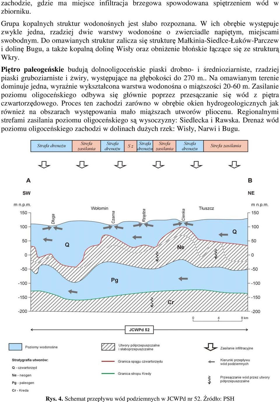 Do omawianych struktur zalicza się strukturę Małkinia-Siedlce-Łuków-Parczew i dolinę Bugu, a także kopalną dolinę Wisły oraz obniżenie błońskie łączące się ze strukturą Wkry.