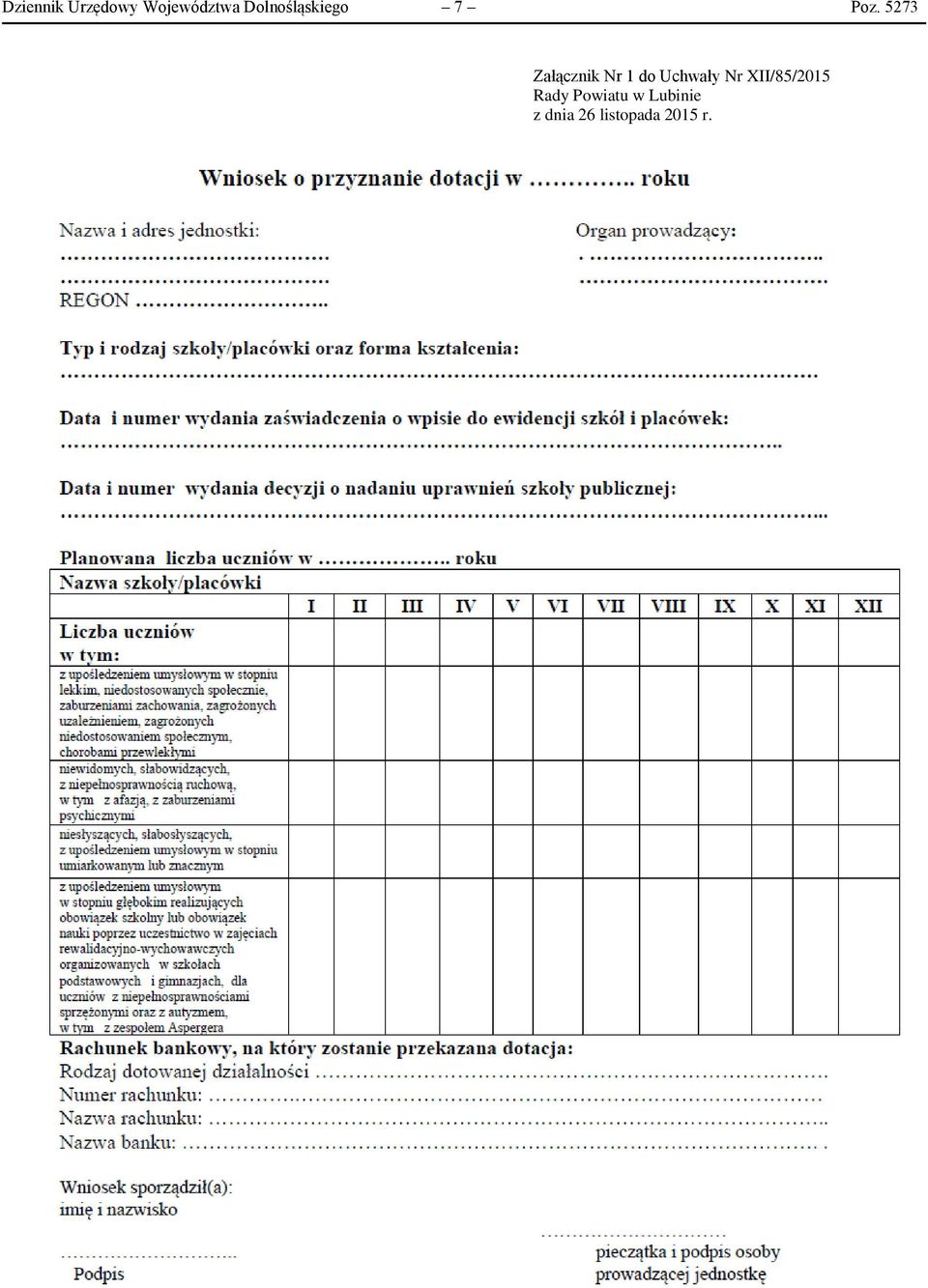 5273 Załącznik Nr 1 do Uchwały Nr