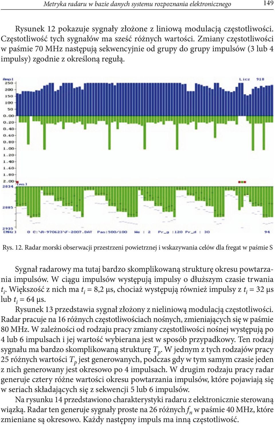 Radar morski obserwacji przestrzeni powietrznej i wskazywania celów dla fregat w paśmie S Sygnał radarowy ma tutaj bardzo skomplikowaną strukturę okresu powtarzania impulsów.