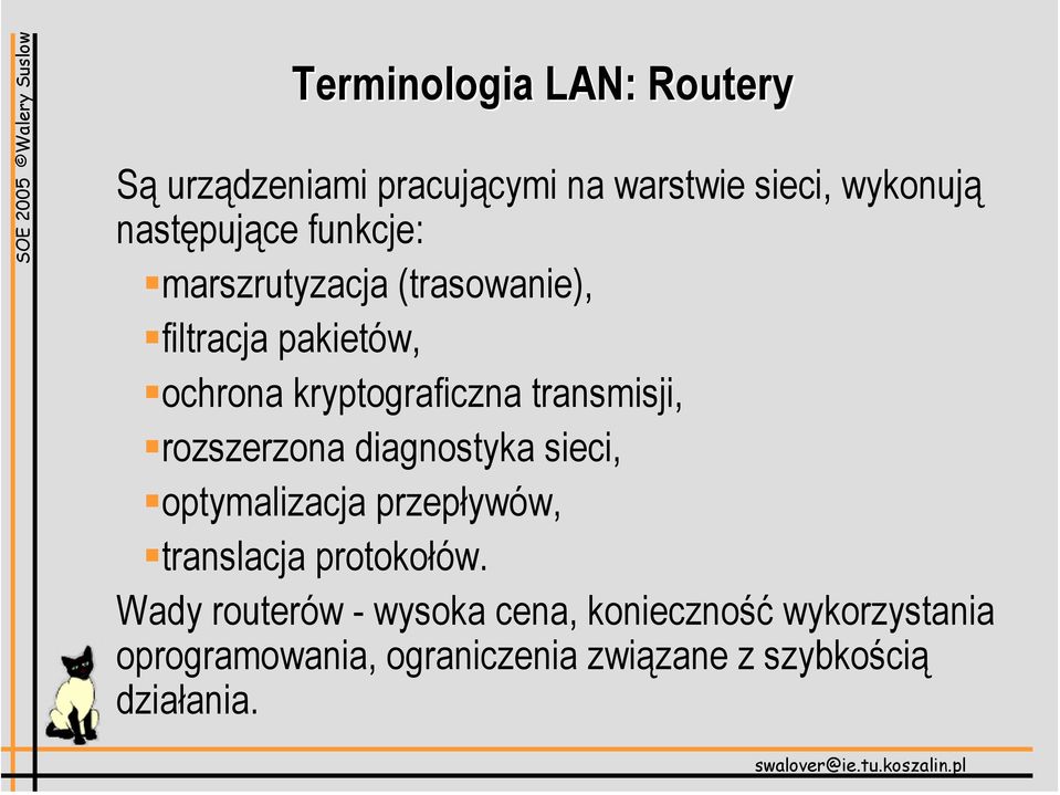 rozszerzona diagnostyka sieci, optymalizacja przepływów, translacja protokołów.