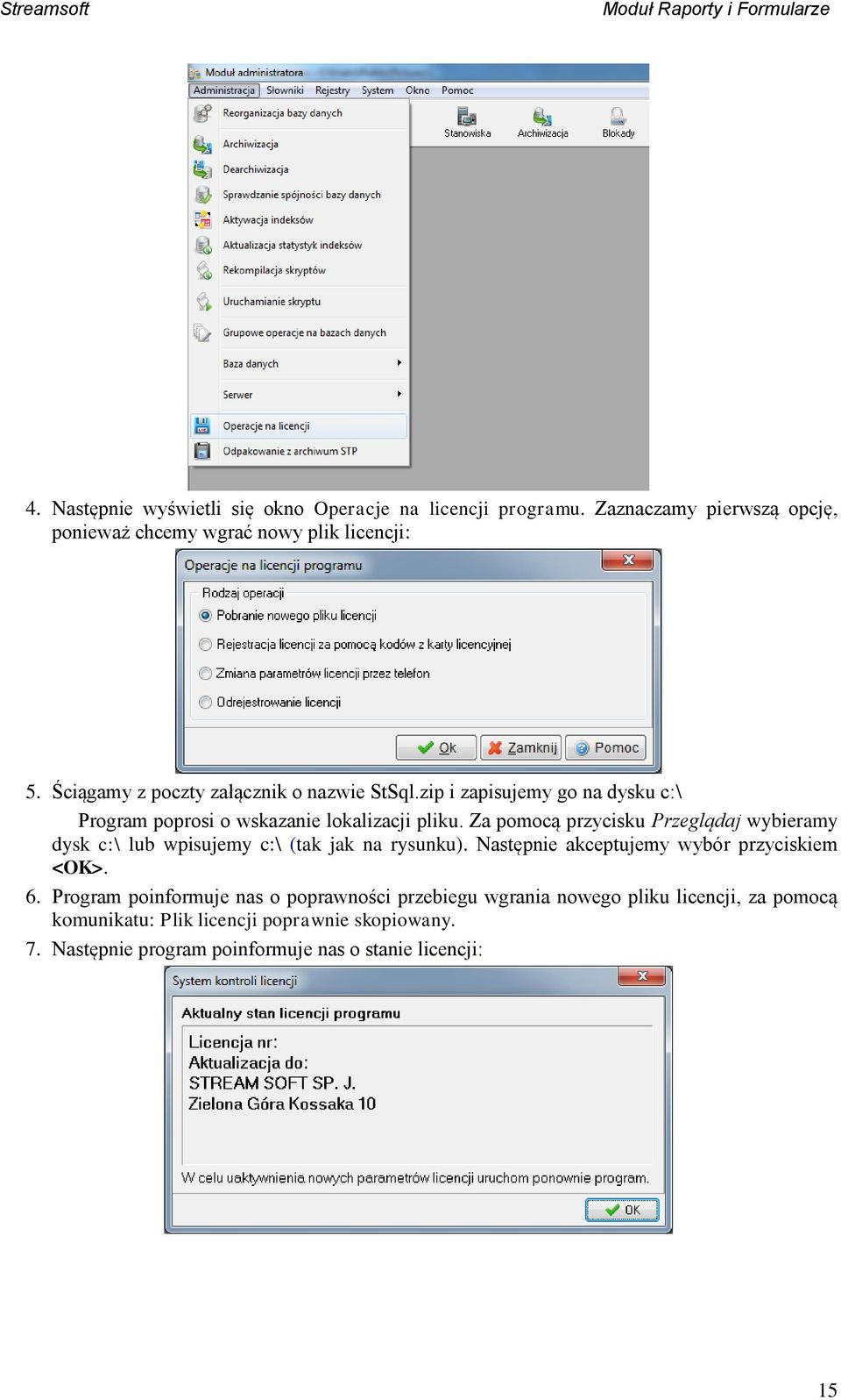 Za pomocą przycisku Przeglądaj wybieramy dysk c:\ lub wpisujemy c:\ (tak jak na rysunku). Następnie akceptujemy wybór przyciskiem <OK>. 6.