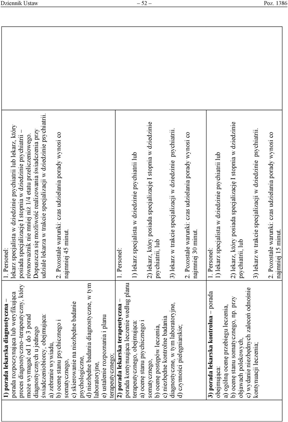 obejmująca: a) zebranie wywiadu, b) ocenę stanu psychicznego i somatycznego, c) skierowanie na niezbędne badanie psychologiczne, d) niezbędne badania diagnostyczne, w tym laboratoryjne, e) ustalenie