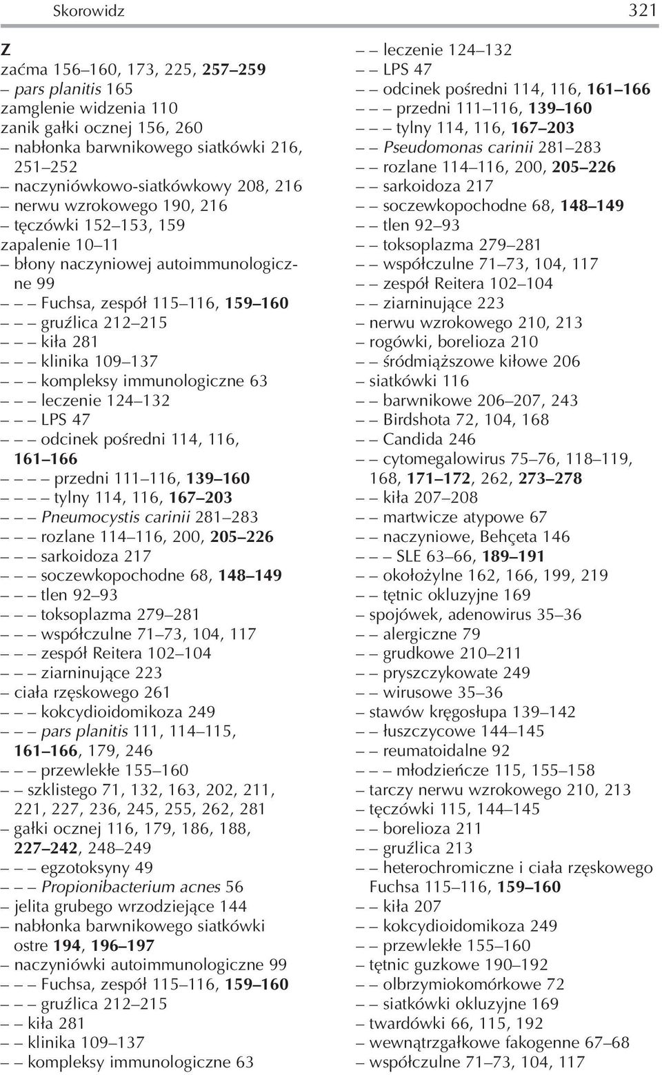 immunologiczne 63 leczenie 124 132 LPS 47 odcinek pośredni 114, 116, 161 166 przedni 111 116, 139 160 tylny 114, 116, 167 203 Pneumocystis carinii 281 283 rozlane 114 116, 200, 205 226 sarkoidoza 217