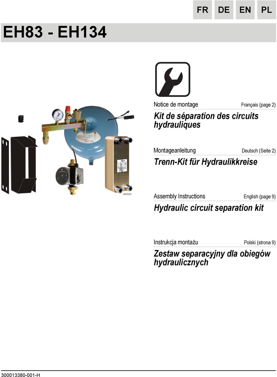 Hydraulikkreise ssembly Instructions English (page 9) Hydraulic circuit separation