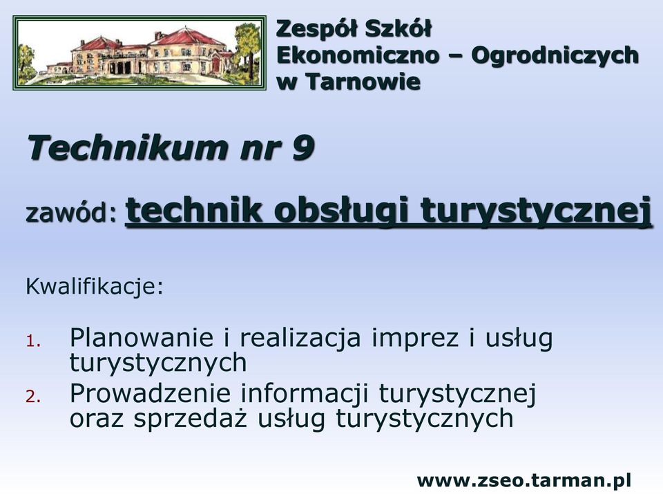 Planowanie i realizacja imprez i usług turystycznych 2.