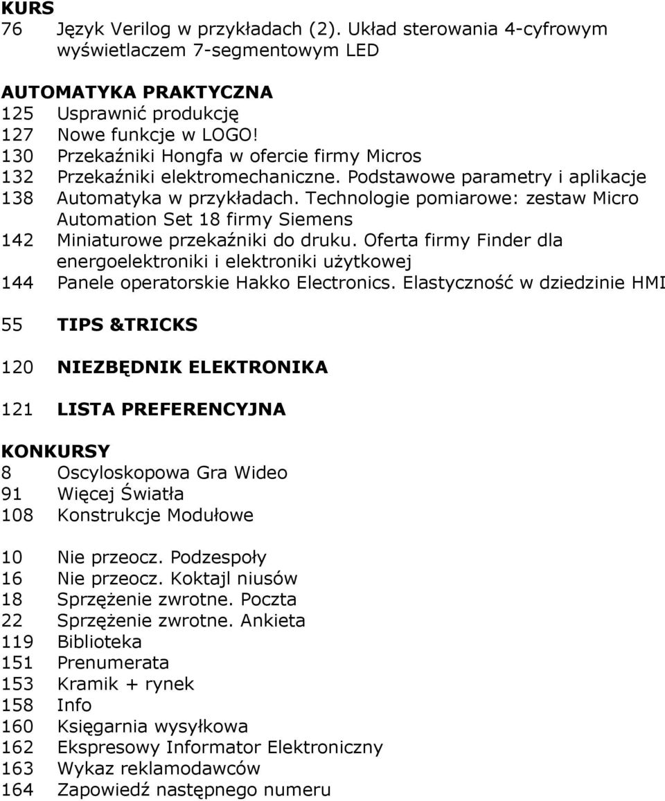 Technologie pomiarowe: zestaw Micro Automation Set 18 firmy Siemens 142 Miniaturowe przekaźniki do druku.