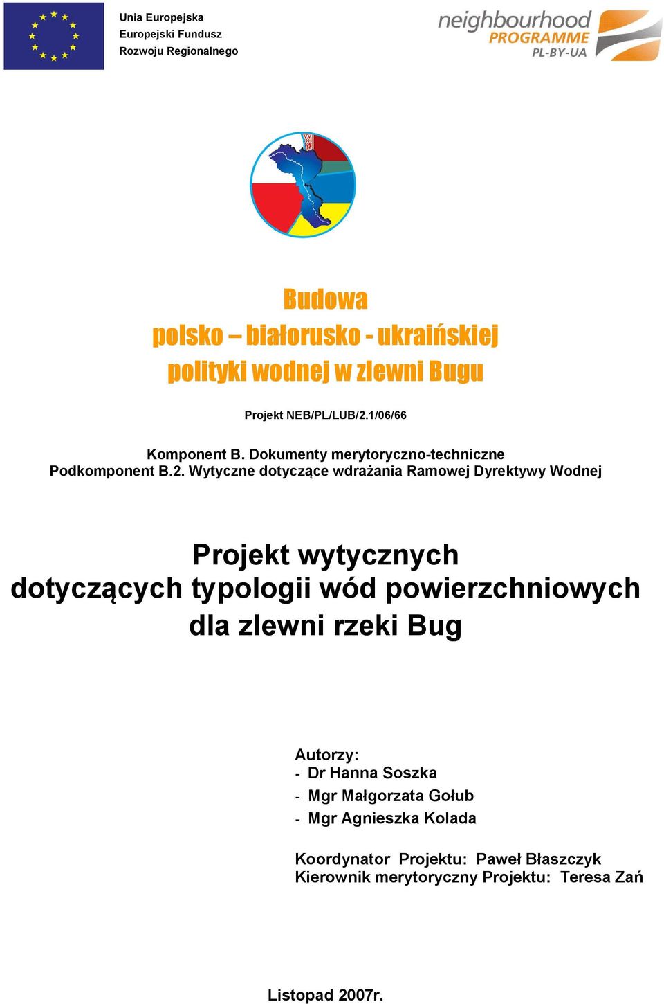 1/06/66 Komponent B. Dokumenty merytoryczno-techniczne Podkomponent B.2.