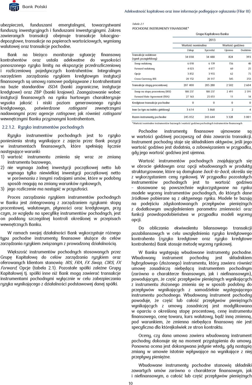 Bank na bieżąco monitoruje sytuację finansową kontrahentów oraz ustala adekwatne do wysokości ponoszonego ryzyka limity na ekspozycję przedrozliczeniową i rozliczeniową pojedynczych kontrahentów.