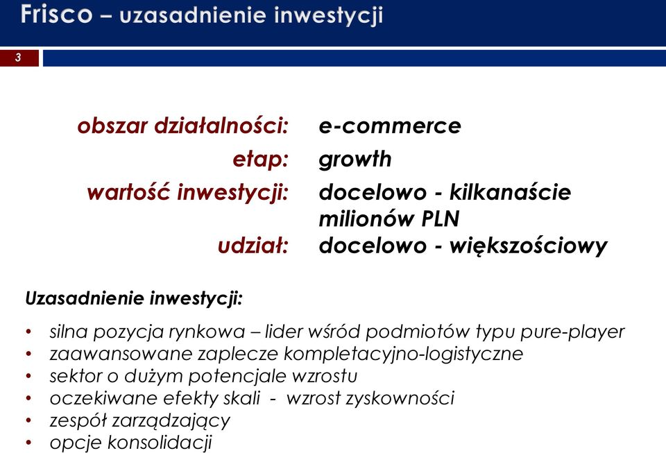 lider wśród podmiotów typu pure-player zaawansowane zaplecze kompletacyjno-logistyczne sektor o