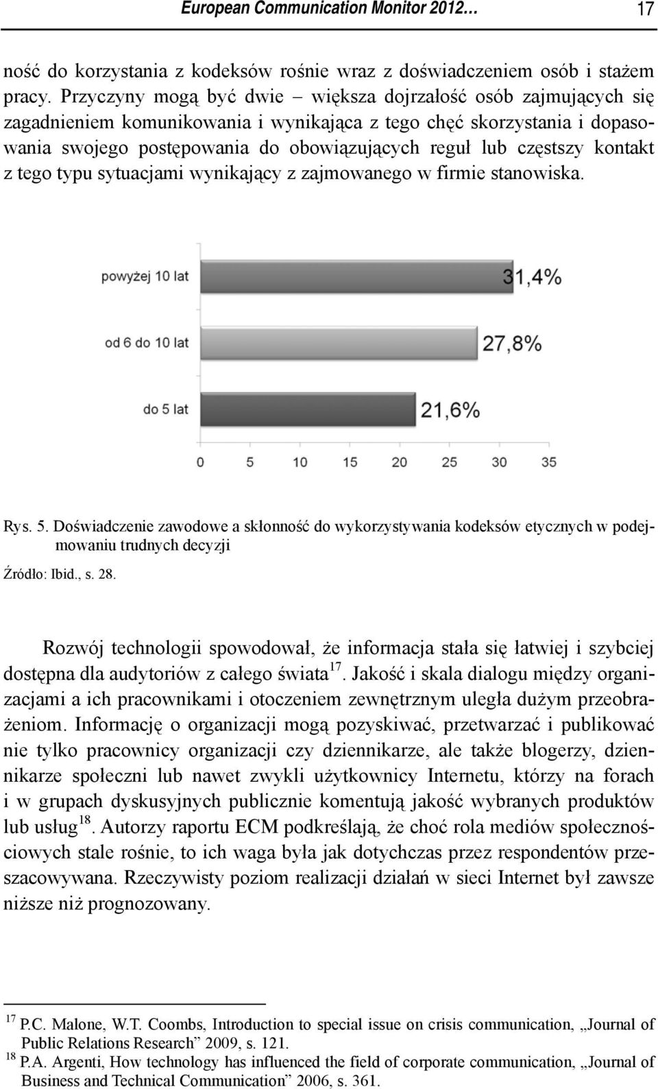 częstszy kontakt z tego typu sytuacjami wynikający z zajmowanego w firmie stanowiska. Rys. 5.