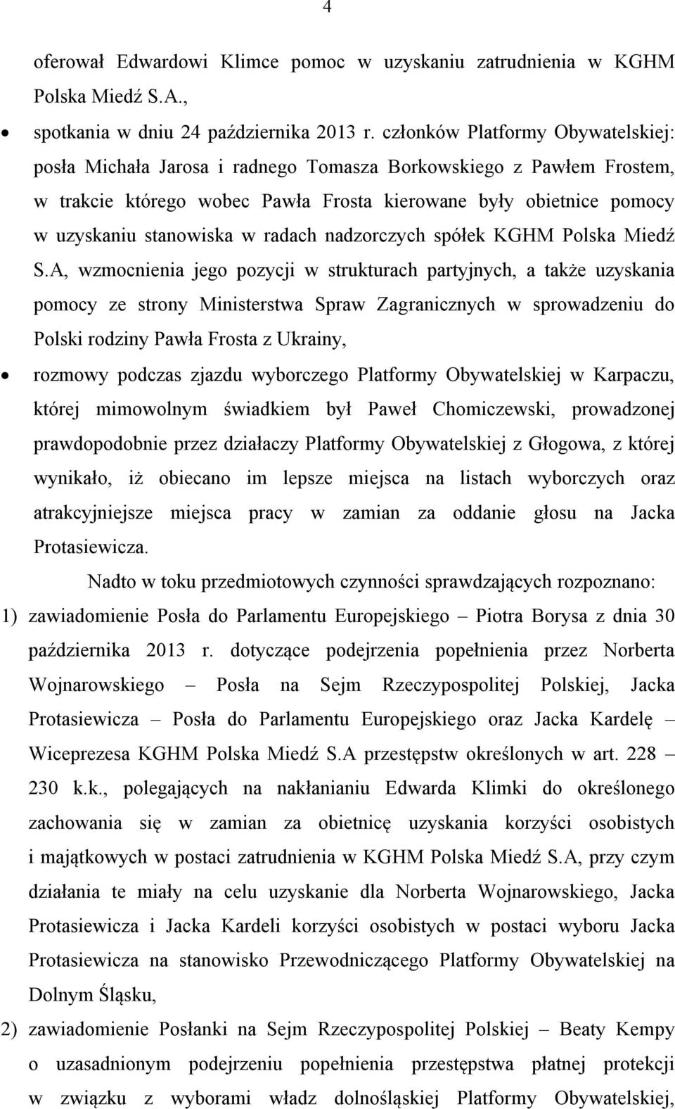 radach nadzorczych spółek KGHM Polska Miedź S.