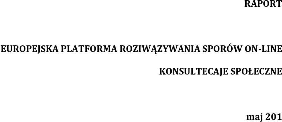 ROZIWĄZYWANIA SPORÓW