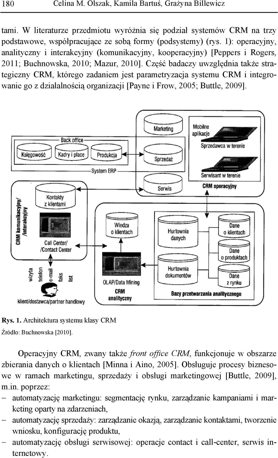 Część badaczy uwzględnia także strategiczny CRM, którego zadaniem jest parametryzacja systemu CRM i integrowanie go z działalnością organizacji [Payne i Frow, 2005; Buttle, 2009]. Rys. 1.