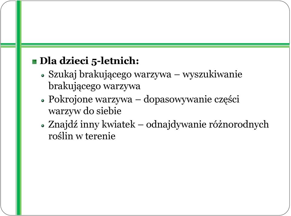 warzywa dopasowywanie części warzyw do siebie