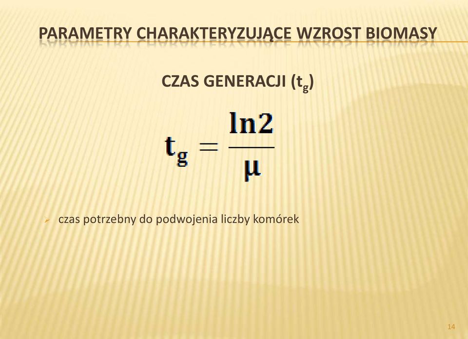 GENERACJI (t g ) czas