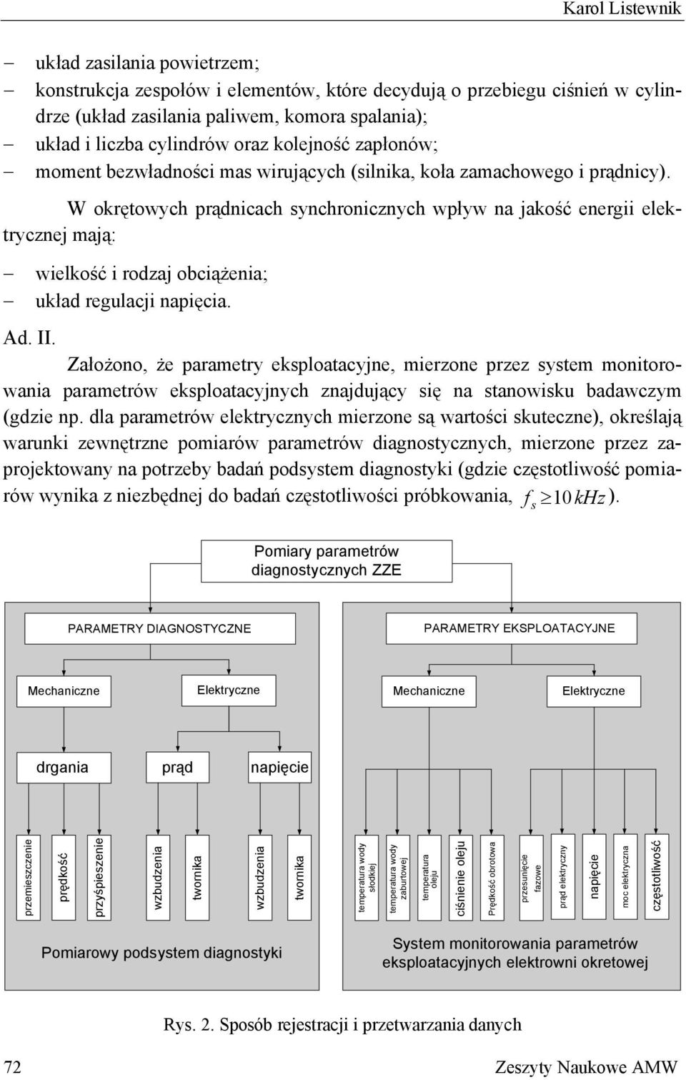 W okrętowych prądnicach synchronicznych wpływ na jakość energii elektrycznej mają: wielkość i rodzaj obciążenia; układ regulacji napięcia. Ad. II.