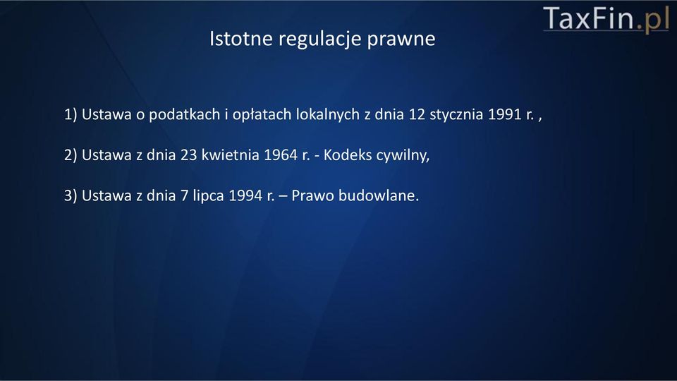 , 2) Ustawa z dnia 23 kwietnia 1964 r.