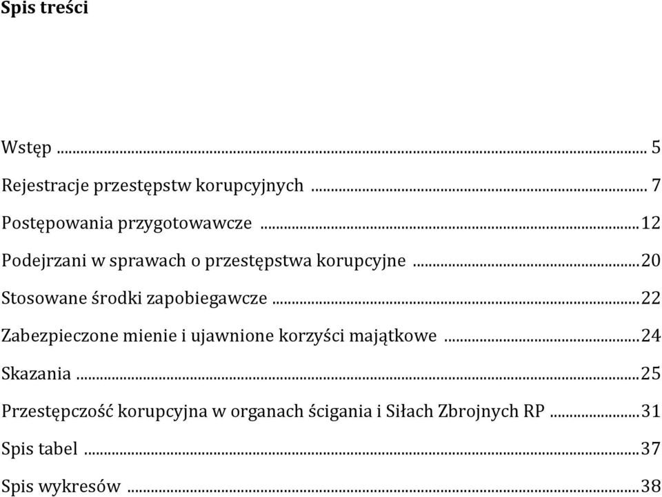 .. 22 Zabezpieczone mienie i ujawnione korzyści majątkowe... 24 Skazania.