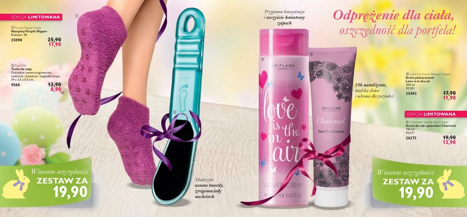 9588 12,90 8,90 24h nawilżenie, miękka skóra i ochrona dla paznokci Love is in the air Shower Cream Krem pod prysznic Love is in the air 200 ml 59,50/l 25492 17,90 11,90