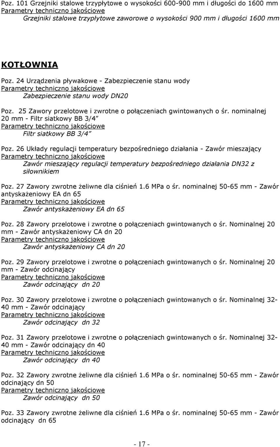 nominalnej 20 mm - Filtr siatkowy BB 3/4 Filtr siatkowy BB 3/4 Poz.