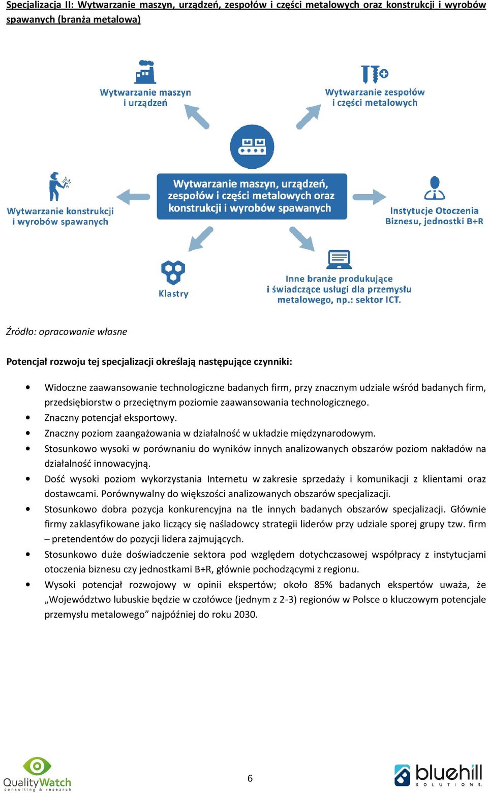 Znaczny potencjał eksportowy. Znaczny poziom zaangażowania w działalność w układzie międzynarodowym.