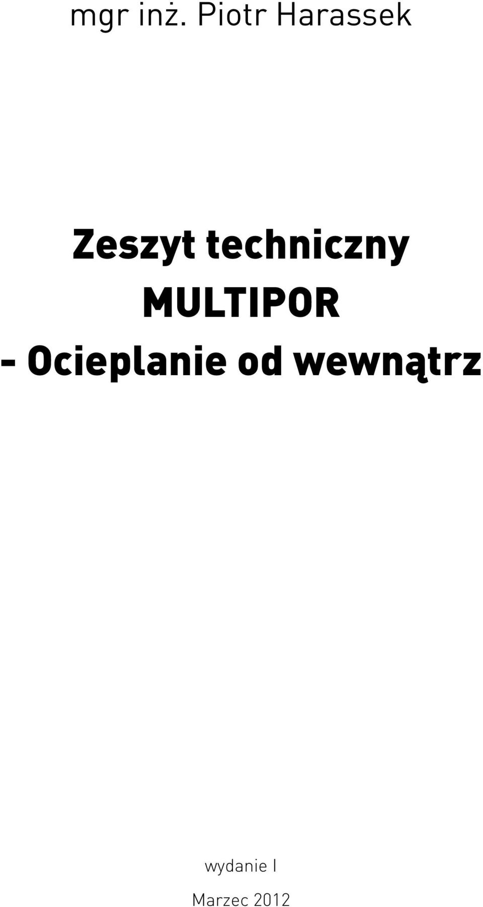 techniczny MULTIPOR -