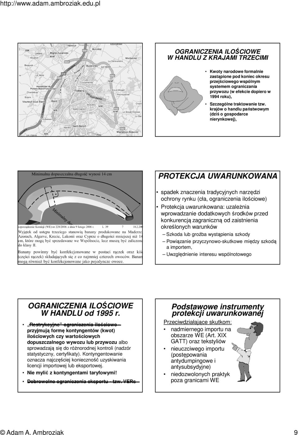 krajów o handlu państwowym (dziś o gospodarce nierynkowej), Minimalna dopuszczalna długość wynosi 14 cm PROTEKCJA UWARUNKOWANA spadek znaczenia tradycyjnych narzędzi ochrony rynku (cła, ograniczenia