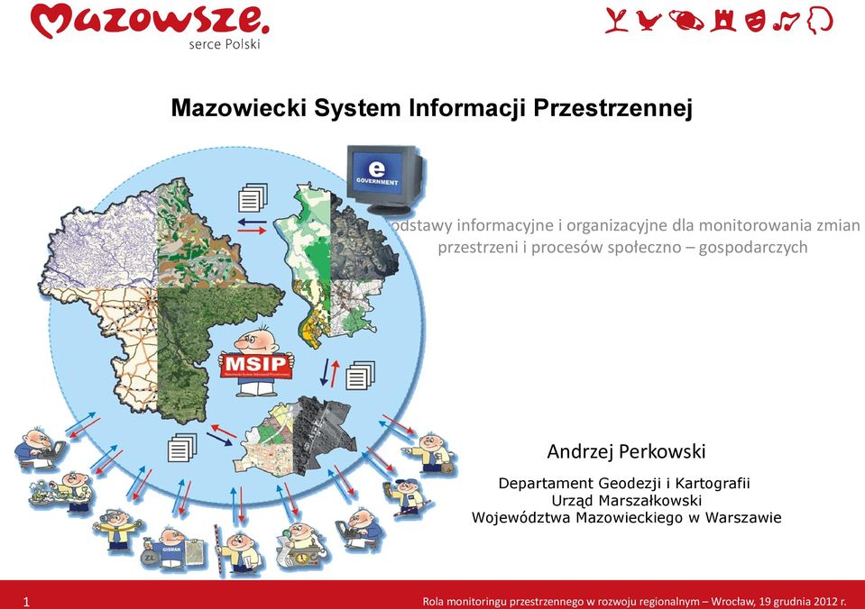 społeczno gospodarczych Andrzej Perkowski Departament Geodezji i