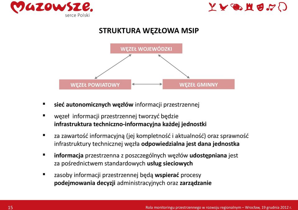 sprawność infrastruktury technicznej węzła odpowiedzialna jest dana jednostka informacja przestrzenna z poszczególnych węzłów udostępniana jest za