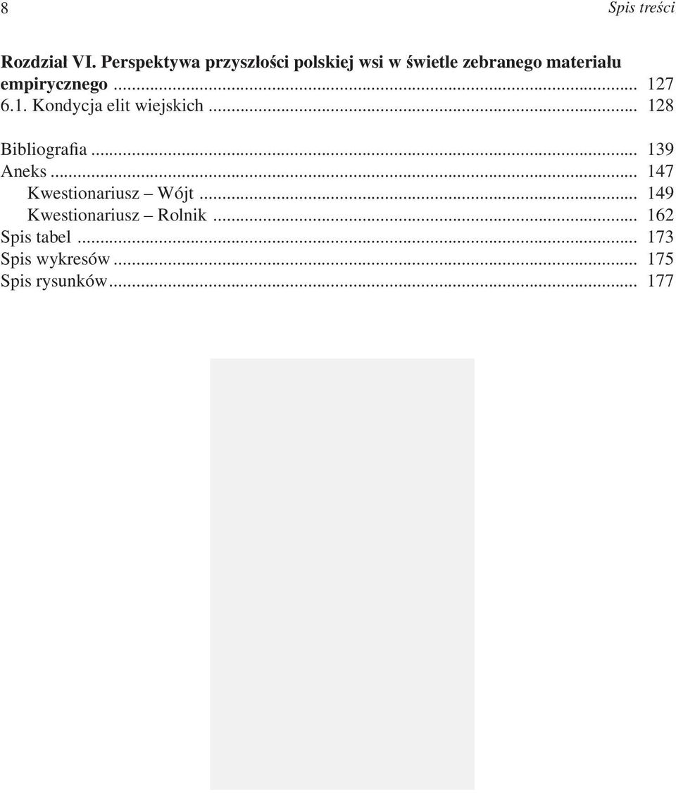 empirycznego... 127 6.1. Kondycja elit wiejskich... 128 Bibliografia.