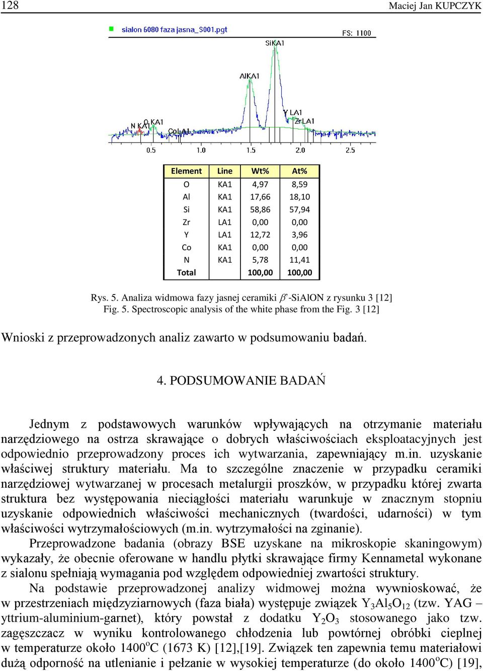 PODSUMOWANIE BADAŃ Jednym z podstawowych warunków wpływających na otrzymanie materiału narzędziowego na ostrza skrawające o dobrych właściwościach eksploatacyjnych jest odpowiednio przeprowadzony