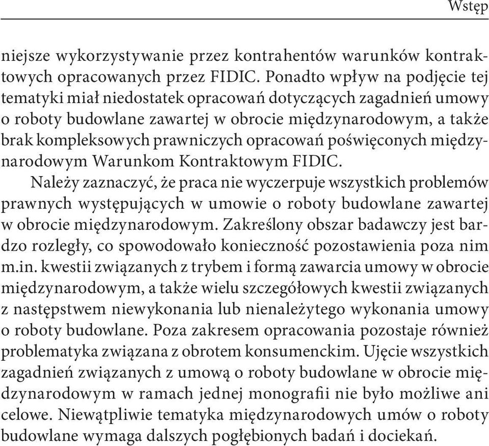 poświęconych międzynarodowym Warunkom Kontraktowym FIDIC.