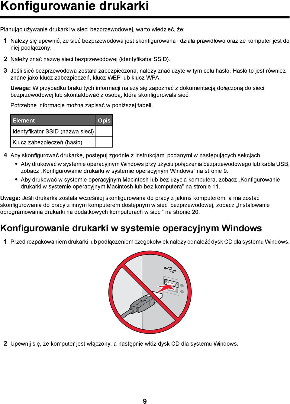 Hasło to jest również znane jako klucz zabezpieczeń, klucz WEP lub klucz WPA.