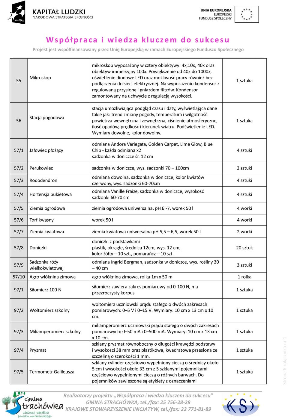 Kondensor zamontowany na uchwycie z regulacją wysokości.