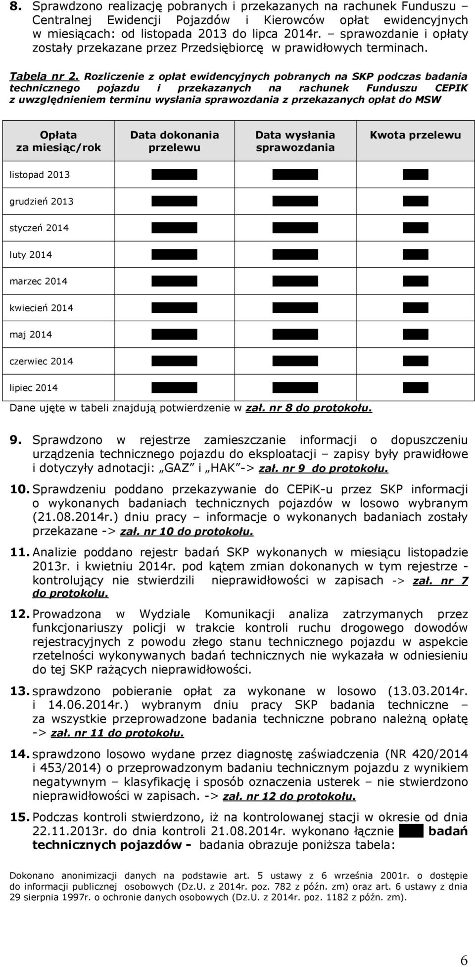 Rozliczenie z opłat ewidencyjnych pobranych na SKP podczas badania technicznego pojazdu i przekazanych na rachunek Funduszu CEPIK z uwzględnieniem terminu wysłania sprawozdania z przekazanych opłat