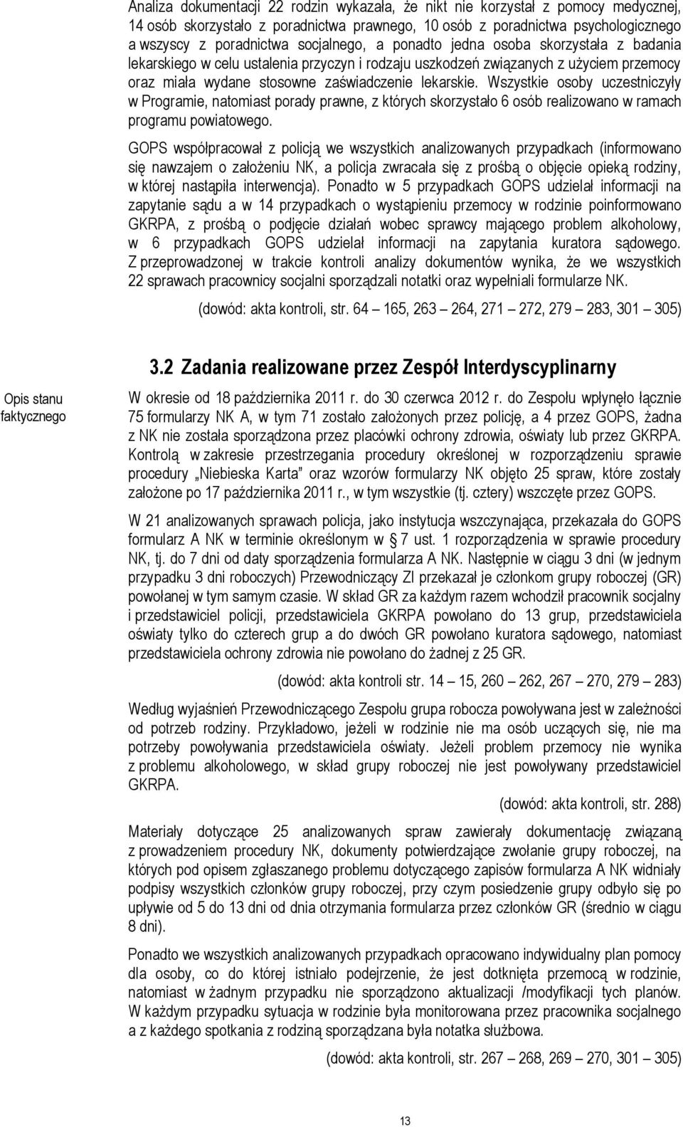 Wszystkie osoby uczestniczyły w Programie, natomiast porady prawne, z których skorzystało 6 osób realizowano w ramach programu powiatowego.