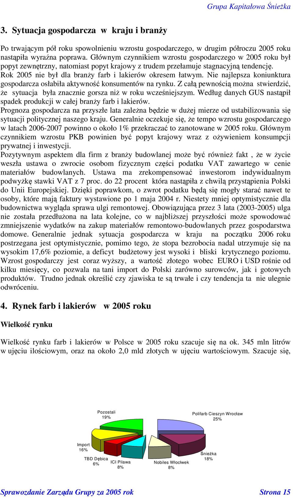 Nie najlepsza koniunktura gospodarcza osłabiła aktywno konsumentów na rynku. Z cał pewnoci mona stwierdzi, e sytuacja była znacznie gorsza ni w roku wczeniejszym.