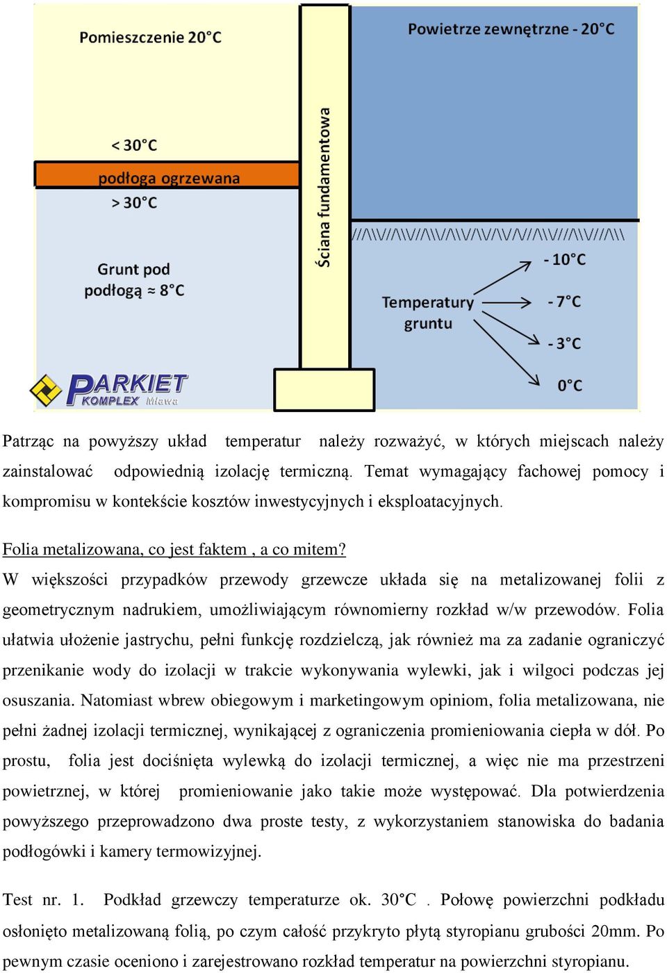 W większości przypadków przewody grzewcze układa się na metalizowanej folii z geometrycznym nadrukiem, umożliwiającym równomierny rozkład w/w przewodów.