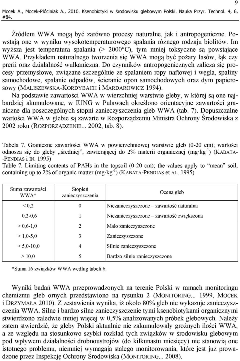 Przykładem naturalnego tworzenia się WWA mogą być pożary lasów, łąk czy prerii oraz działalność wulkaniczna.