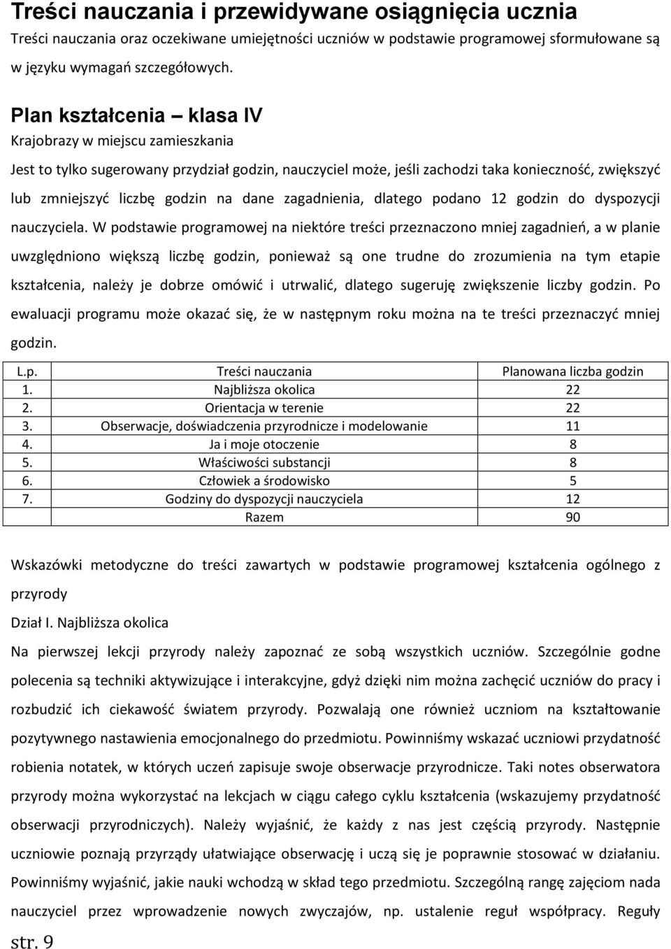 zagadnienia, dlatego podano 12 godzin do dyspozycji nauczyciela.