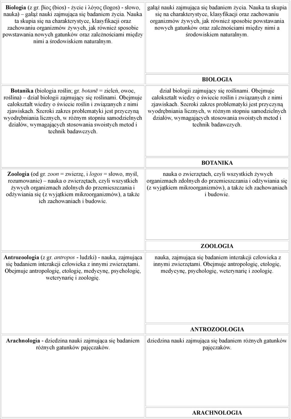 gałąź nauki zajmująca się badaniem życia.  BIOLOGIA Botanika (biologia roślin; gr. botanē = zieleń, owoc, roślina) dział biologii zajmujący się roślinami.