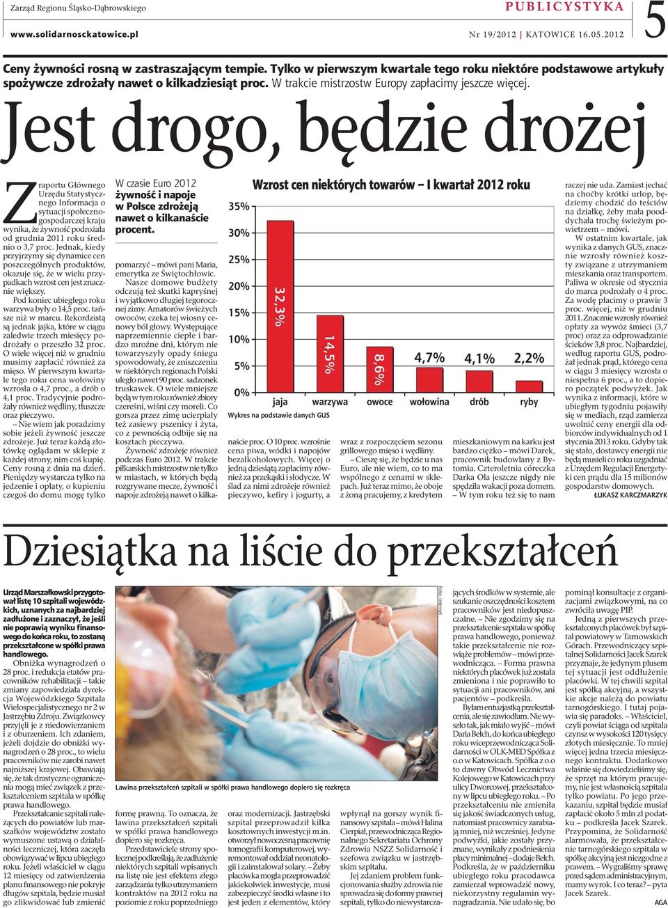 Jest drogo, będzie drożej Z raportu Głównego Urzędu Statystycznego Informacja o sytuacji społecznogospodarczej kraju wynika, że żywność podrożała od grudnia 2011 roku średnio o 3,7 proc.