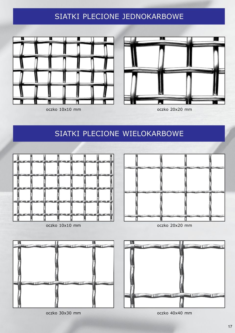 SIATKI PLECIONE WIELOKABOWE 