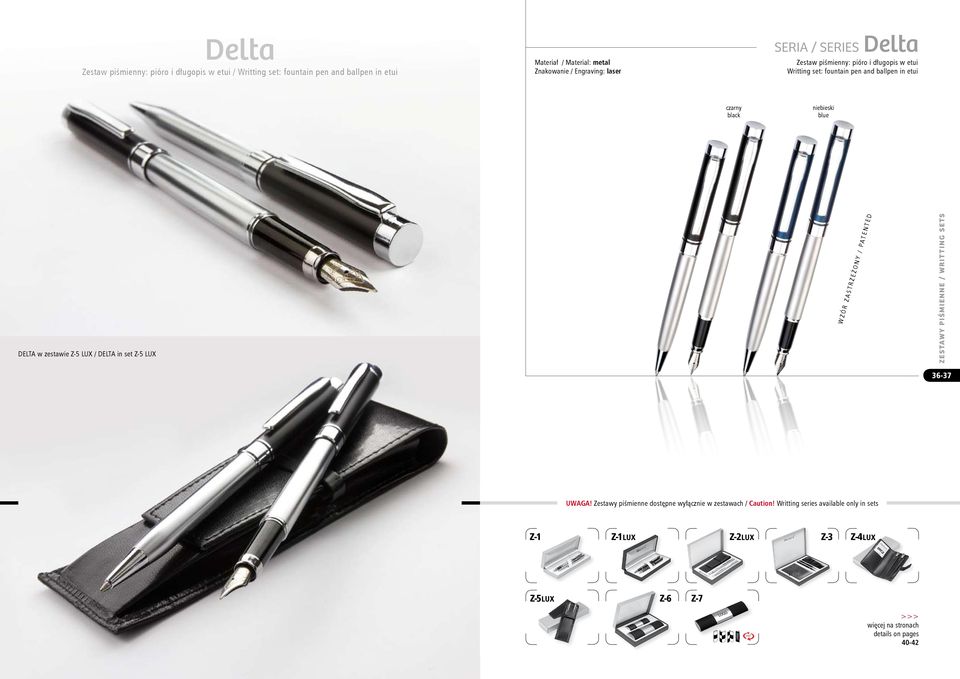 czarny niebieski blue DELTA w zestawie Z-5 LUX / DELTA in set Z-5 LUX 36-37 UWAGA!