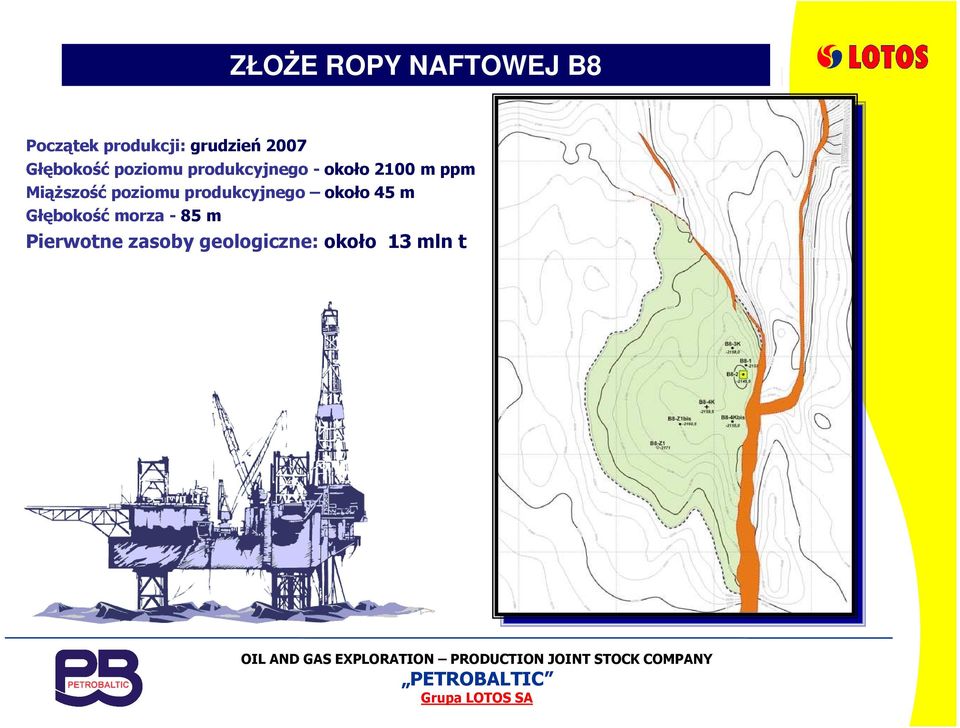 ppm MiąŜszość poziomu produkcyjnego około 45 m