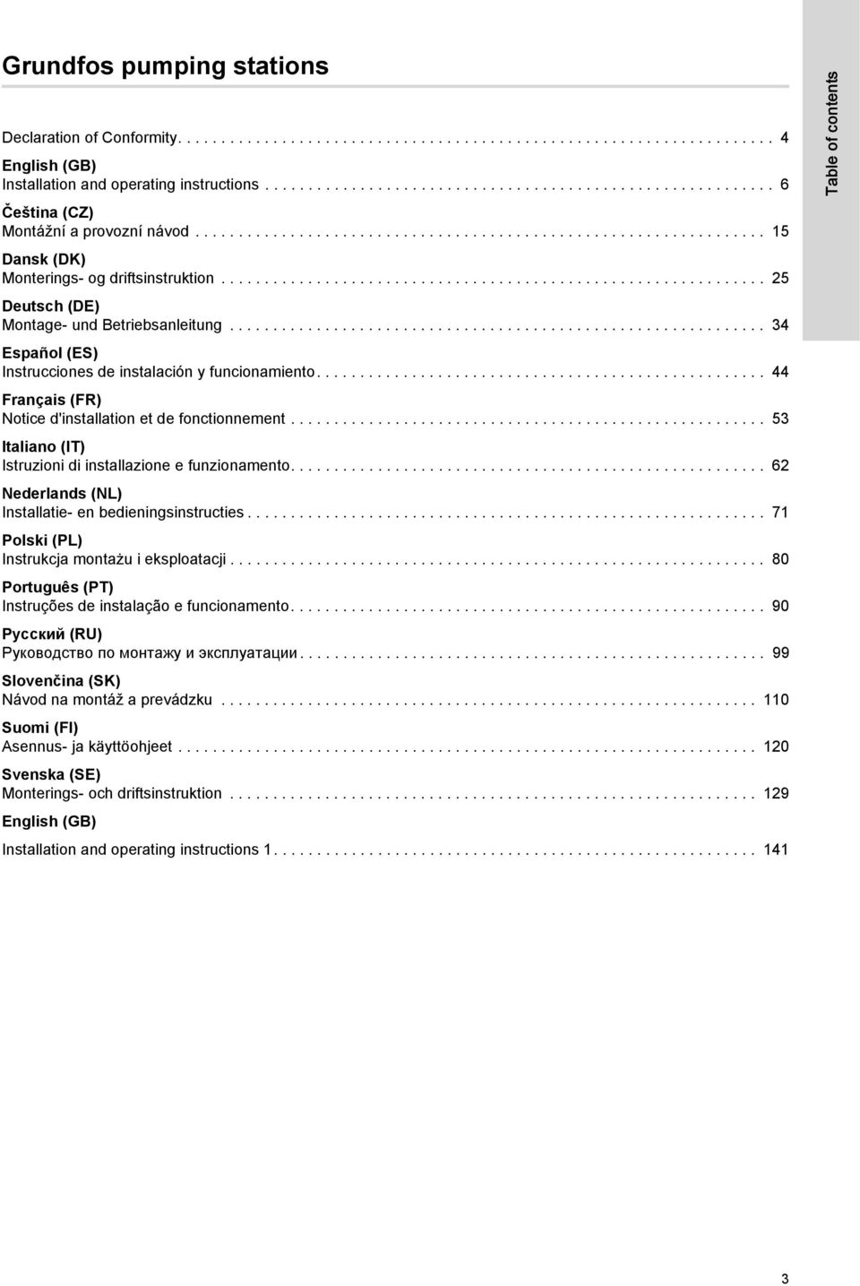 .............................................................. 25 Deutsch (DE) Montage- und Betriebsanleitung.............................................................. 34 Español (ES) Instrucciones de instalación y funcionamiento.